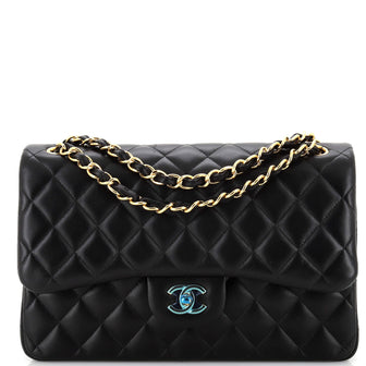 Chanel Classic Double Flap Bag Quilted Lambskin Jumbo