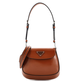 Prada Cleo Flap Shoulder Bag Spazzolato Leather Mini