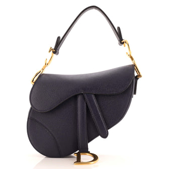 Christian Dior Saddle Handbag Leather Mini