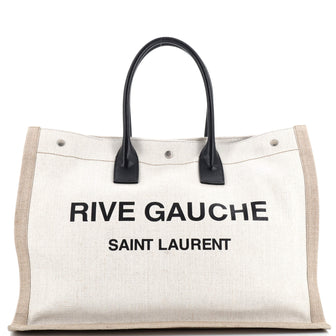 Saint Laurent Rive Gauche Shopper Tote Canvas Large