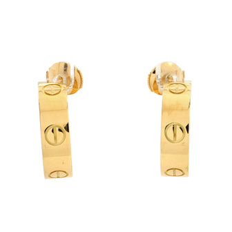Cartier Love Hoop Earrings 18K Yellow Gold 5.5mm