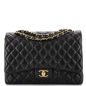 Chanel Classic Double Flap Bag Quilted Lambskin Maxi