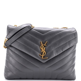 Saint Laurent Loulou Shoulder Bag Matelasse Chevron Leather Medium