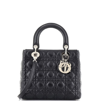 Christian Dior Lady Dior Bag Cannage Quilt Lambskin Medium