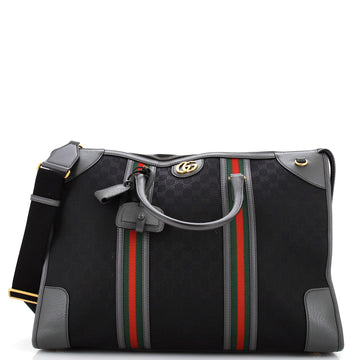 Gucci Bauletto Duffle Bag GG Canvas XL