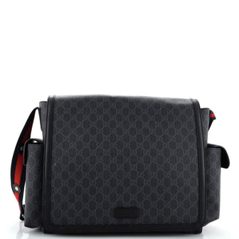 Gucci Web Strap Diaper Bag GG Coated Canvas Small