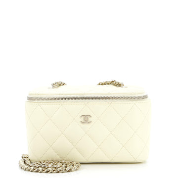 Chanel Classic Vanity Case with Chain Quilted Caviar Small