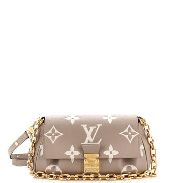 Louis Vuitton Favorite NM Handbag Bicolor Monogram Empreinte Giant