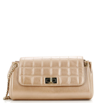 Chanel Chocolate Bar Accordion Reissue Flap Bag Quilted Lambskin East West