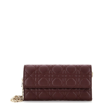 Christian Dior Lady Dior Croisiere Chain Wallet Cannage Quilt Lambskin