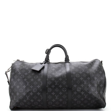 Louis Vuitton Keepall Bandouliere Bag Monogram Eclipse Canvas 55