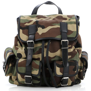 Saint Laurent Rock Sac Backpack Camouflage Canvas Medium