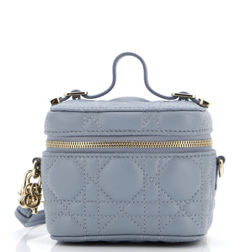 Christian Dior Lady Dior Vanity Case Cannage Quilt Lambskin Micro