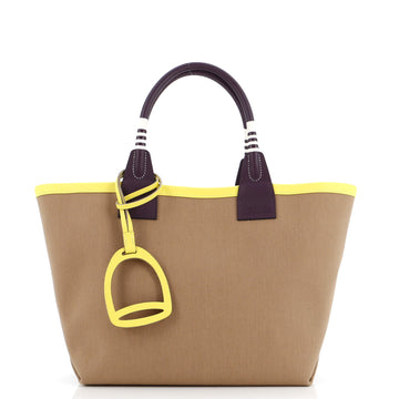 Hermes Sac Steeple Tote Toile with Leather 25