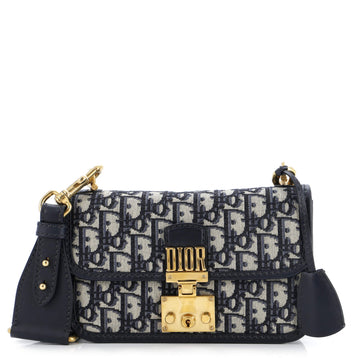 Christian Dior Dioraddict Flap Bag with Strap Oblique Canvas Small
