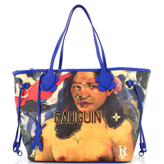 Louis Vuitton Neverfull NM Tote Limited Edition Jeff Koons Gauguin Print Canvas MM
