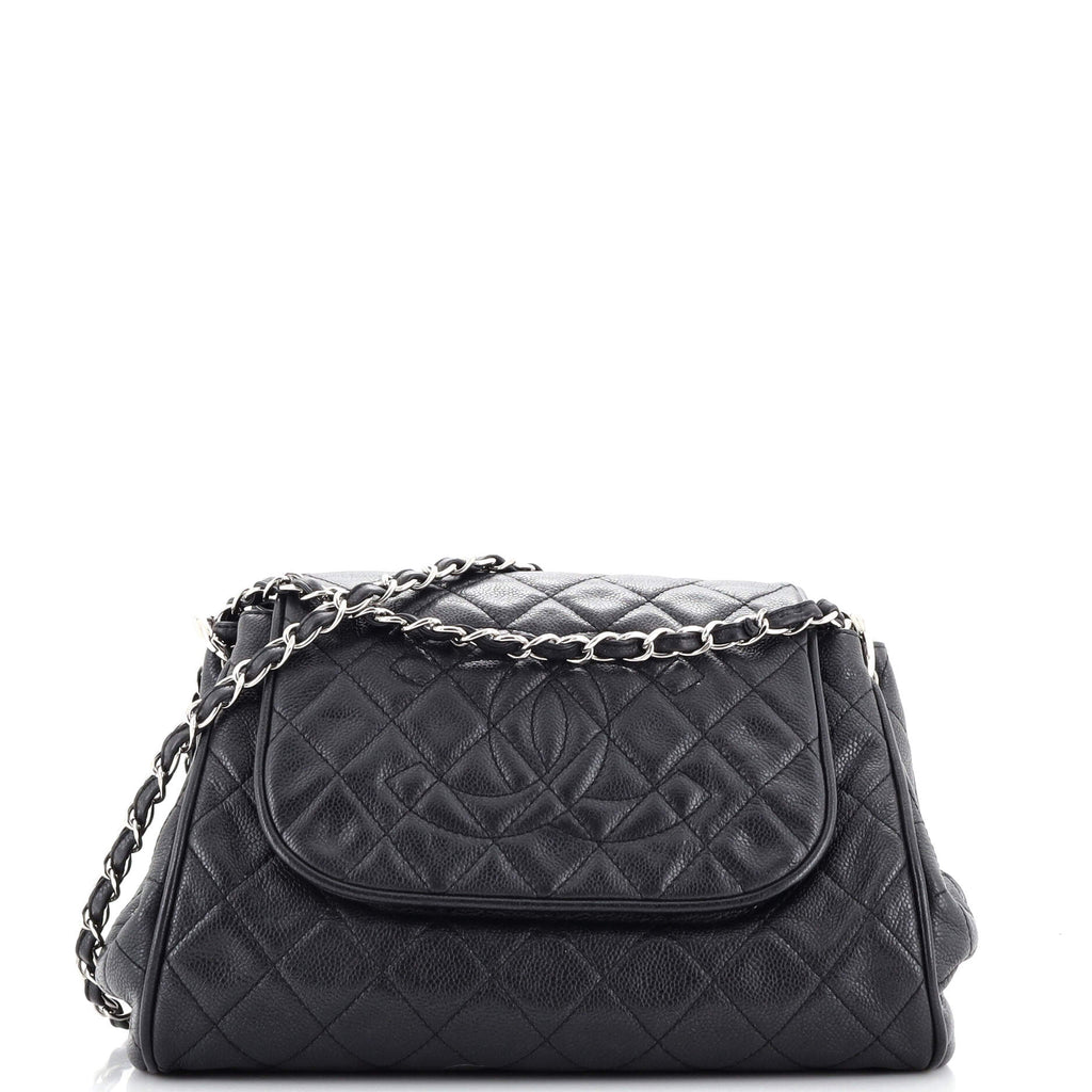 Chanel Timeless Accordion Flap Bag Quilted Caviar Black 278669250