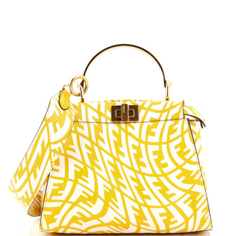 Fendi Peekaboo Bag Vertigo Zucca Leather Mini