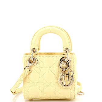 Christian Dior Lady Dior NM Bag Cannage Quilt Lambskin Micro