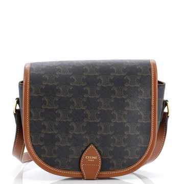 Celine Folco Bag Triomphe Coated Canvas Medium