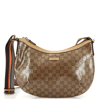 Gucci Saddle Zip Messenger Bag GG Coated Canvas Medium