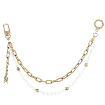 Louis Vuitton Chain Belt Bag Charm Metal with Faux Pearls