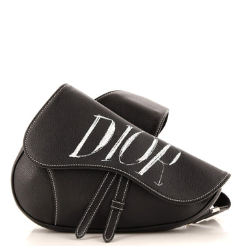 Christian Dior Shawn Stussy Saddle Crossbody Bag Printed Leather