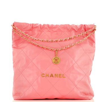 Chanel 22 Chain Hobo Quilted Calfskin Large