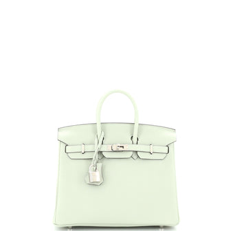 Hermes Birkin Handbag Grey Togo with Palladium Hardware 25