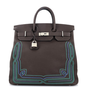 Hermes Western HAC Birkin Bag Brown Togo with Palladium Hardware 40