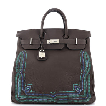 Hermes Western HAC Birkin Bag Brown Togo with Palladium Hardware 40