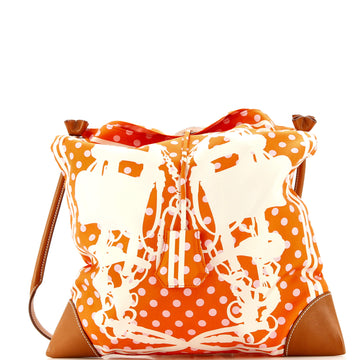 Hermes Silky City Bag Printed Silk and Leather PM