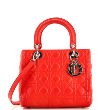 Christian Dior Lady Dior Bag Cannage Quilt Lambskin Medium