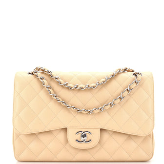 Chanel Classic Double Flap Bag Quilted Caviar Jumbo