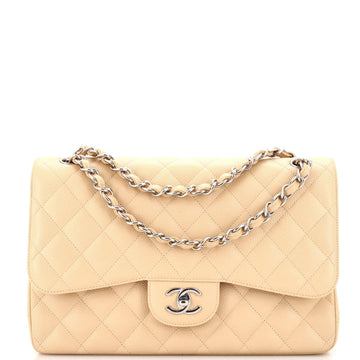Chanel Classic Double Flap Bag Quilted Caviar Jumbo