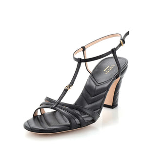 Gucci Women's GG Marmont T-Strap Heeled Sandals Leather
