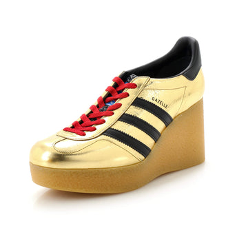 Gucci x Adidas Women's Gazelle Wedge Sneakers Leather with Rubber