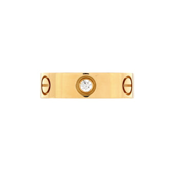 Cartier Love 3 Diamonds Band Ring 18K Yellow Gold with Diamonds