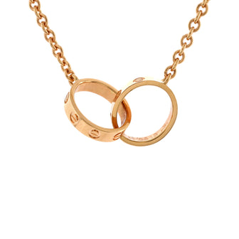 Cartier Love Interlocking Necklace 18K Rose Gold
