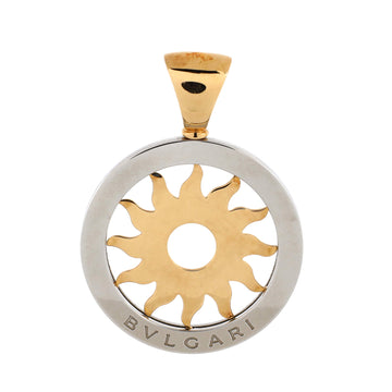 Bvlgari Tondo Sun Pendant Pendant & Charms Stainless Steel with 18K Yellow Gold