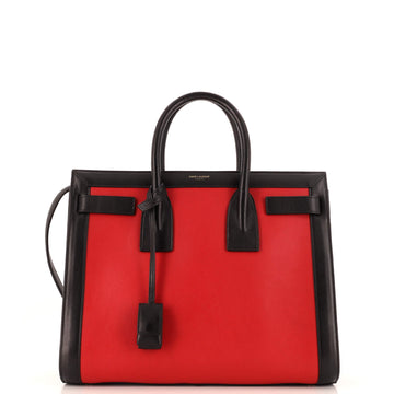 Saint Laurent Bicolor Sac de Jour Bag Leather Small