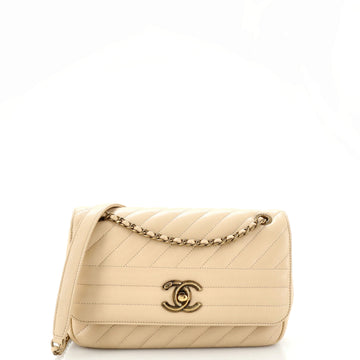 Chanel CC Flap Bag Diagonal Quilted Goatskin Small