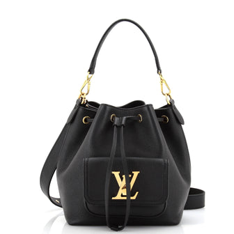 Louis Vuitton Lockme Pocket Bucket Bag Leather