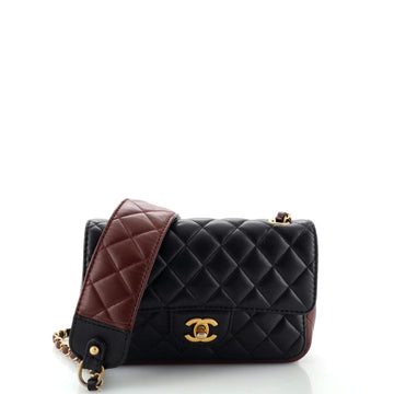 Chanel Strap Into Flap Bag Quilted Calfskin Small