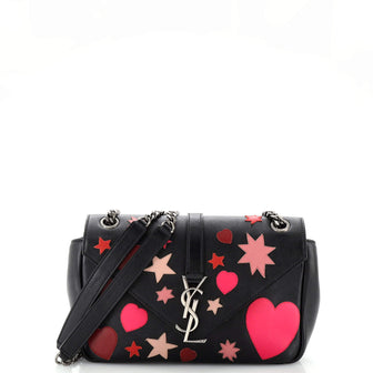 Saint Laurent Classic Monogram Envelope Chain Bag Patchwork Leather Medium