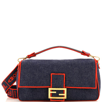 Fendi Baguette NM Bag Denim Large