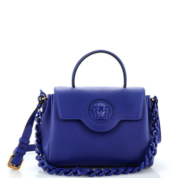 Versace La Medusa Top Handle Bag Leather Medium