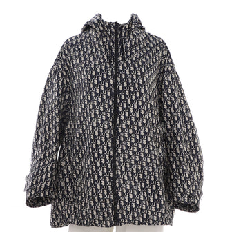 Christian Dior Women's Hooded Zip Jacket Oblique Polyester