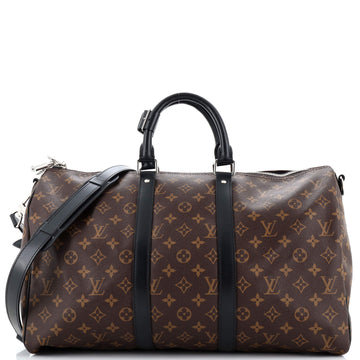 Louis Vuitton Keepall Bandouliere Bag Macassar Monogram Canvas 45