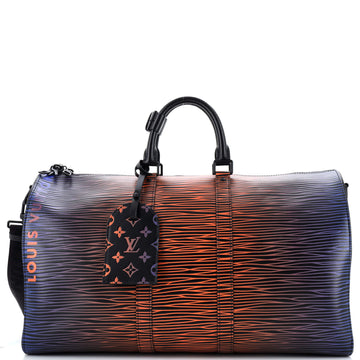 Louis Vuitton Keepall Bandouliere Bag Gradient Electric Sun Epi Leather 50